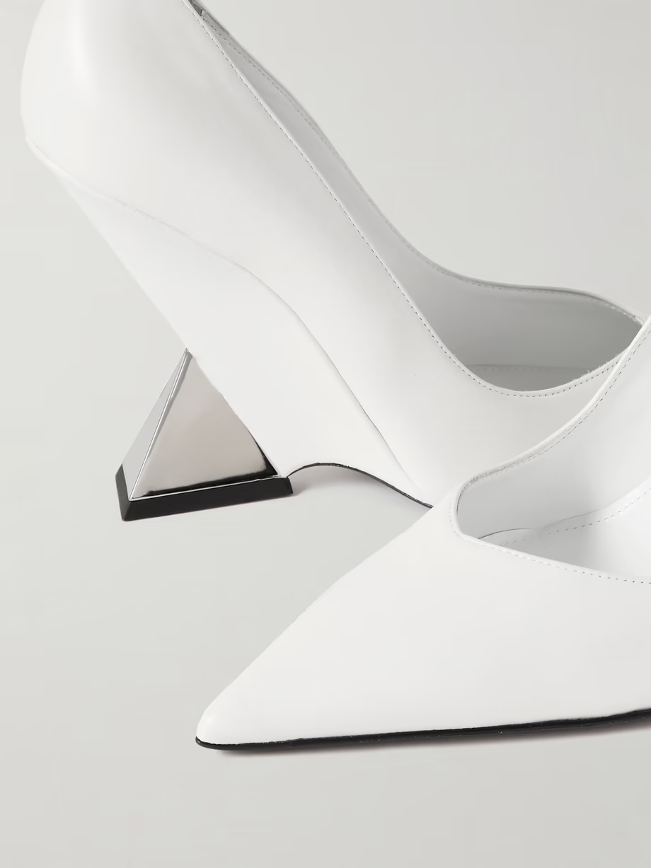 Cheope patent-leather and silver-tone pumps Cheope patent-leather and silver-tone pumps