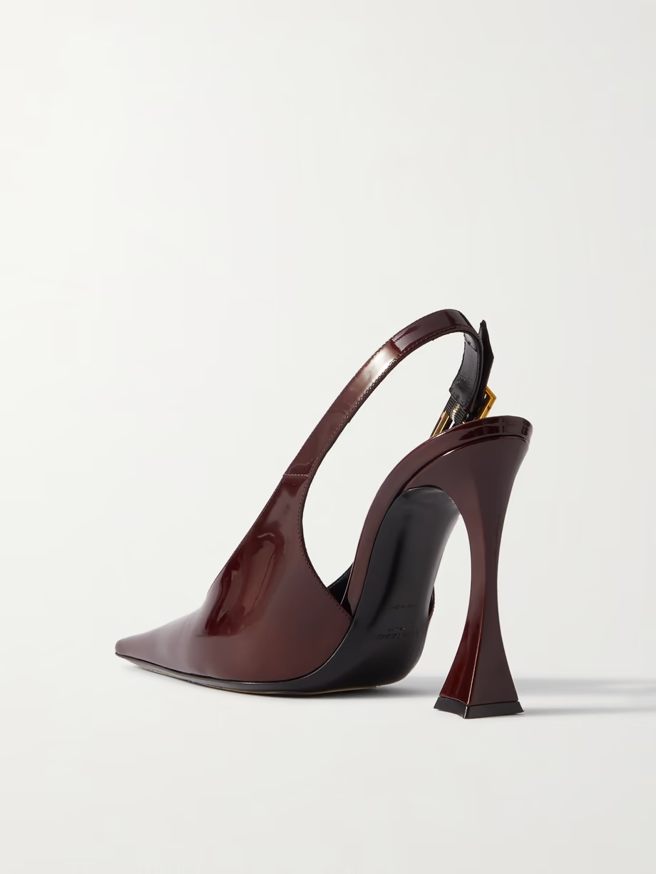 Dune patent-leather slingback pumps Dune patent-leather slingback pumps