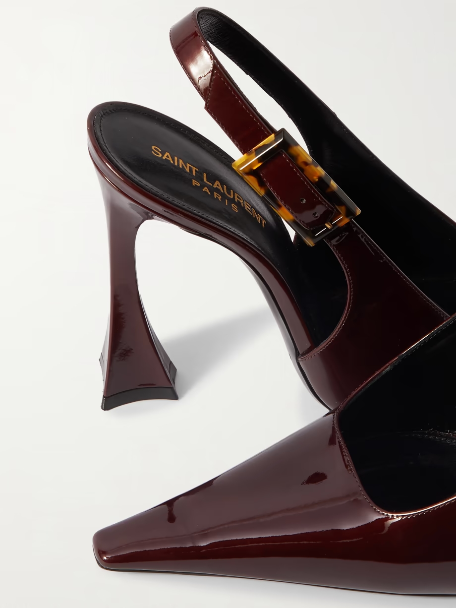 Dune patent-leather slingback pumps Dune patent-leather slingback pumps