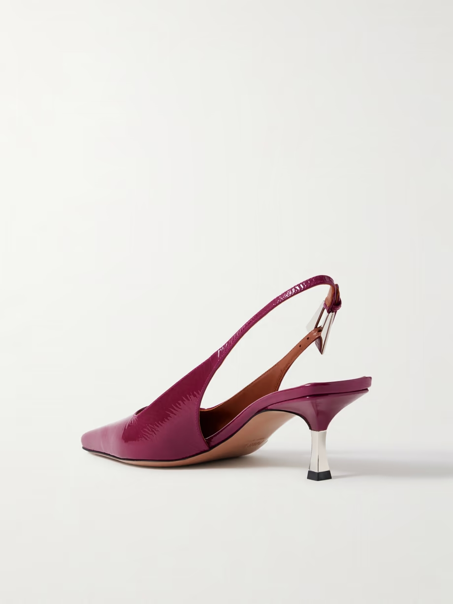 Bettina patent-leather slingback pumps Bettina patent-leather slingback pumps