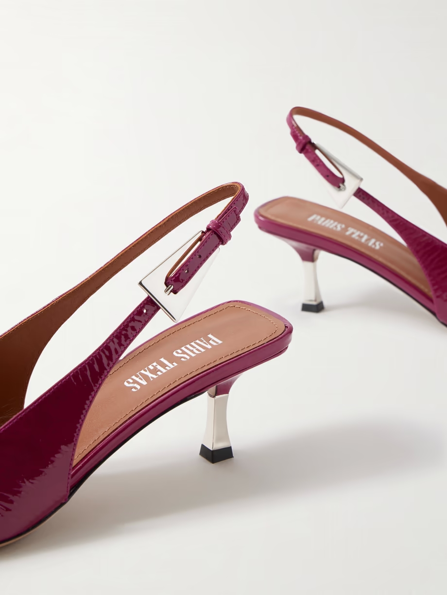 Bettina patent-leather slingback pumps Bettina patent-leather slingback pumps