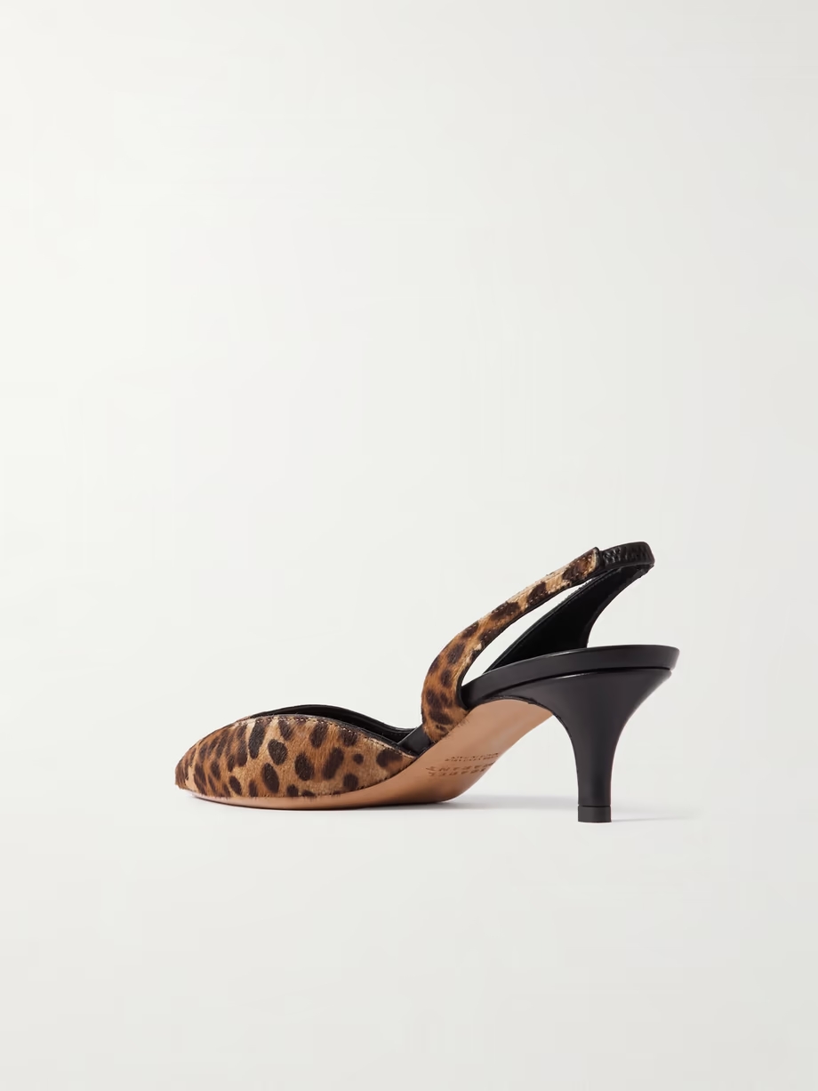 Piery leopard-print calf hair slingback pumps Piery leopard-print calf hair slingback pumps