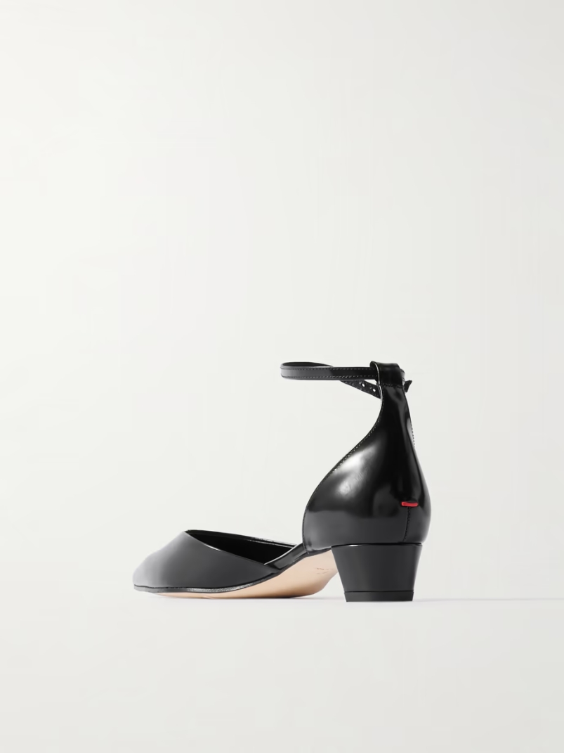 Perrine glossed-leather pumps Perrine glossed-leather pumps