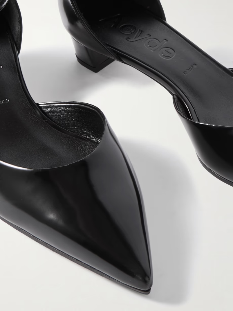 Perrine glossed-leather pumps Perrine glossed-leather pumps