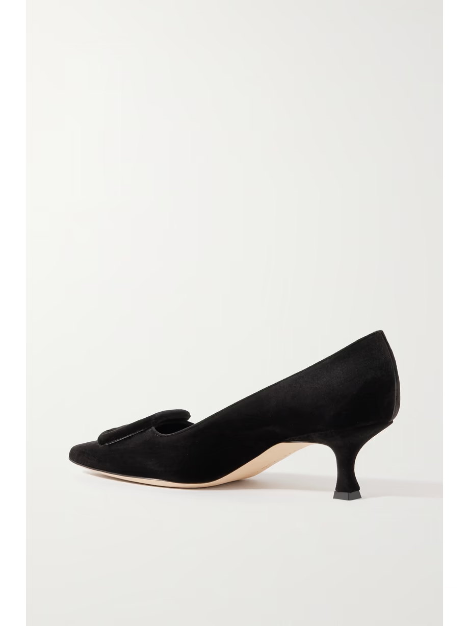 Maysale 50 buckled velvet pumps Maysale 50 buckled velvet pumps
