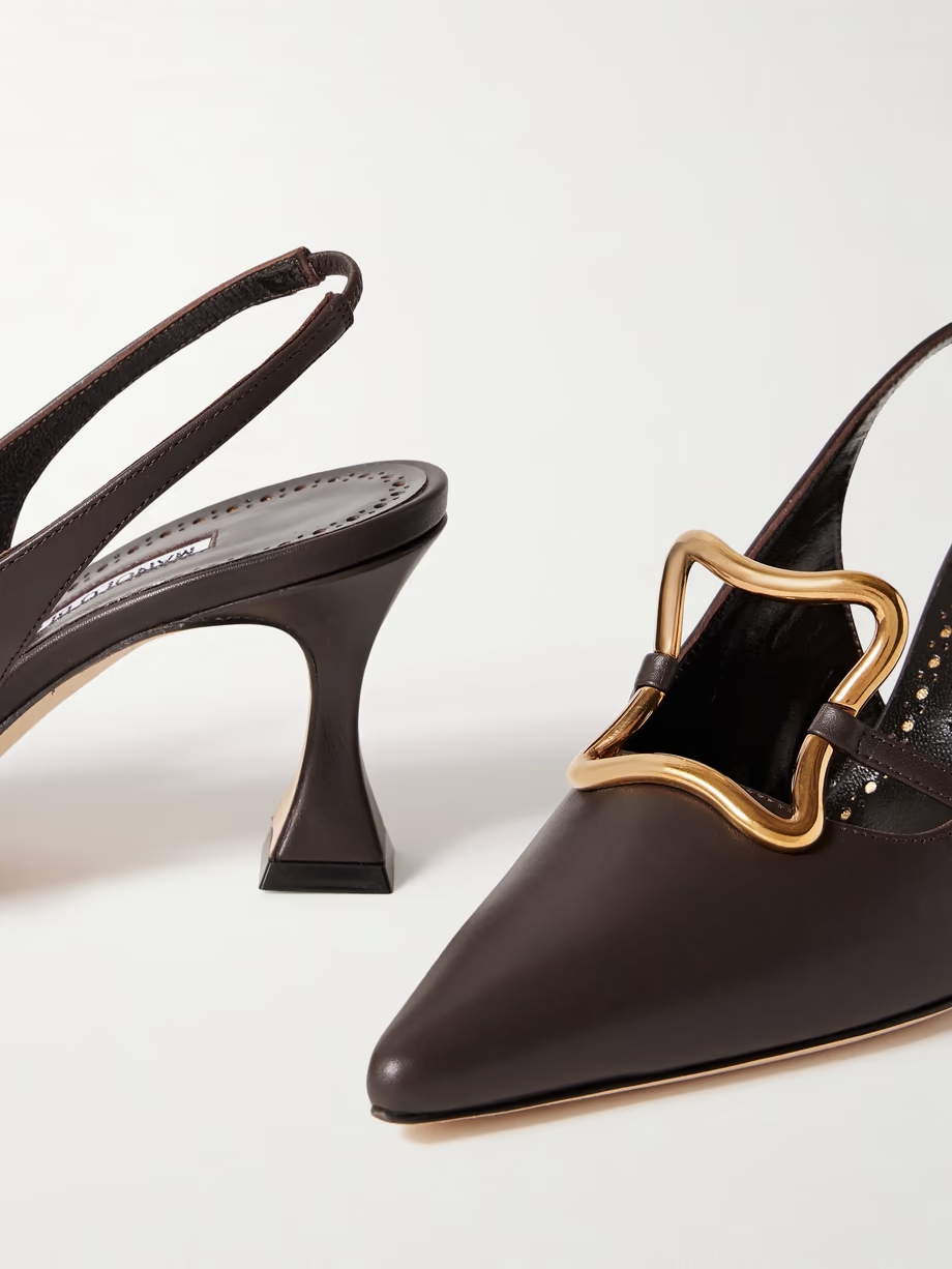 Nikkal 70 leather slingback pumps Nikkal 70 leather slingback pumps