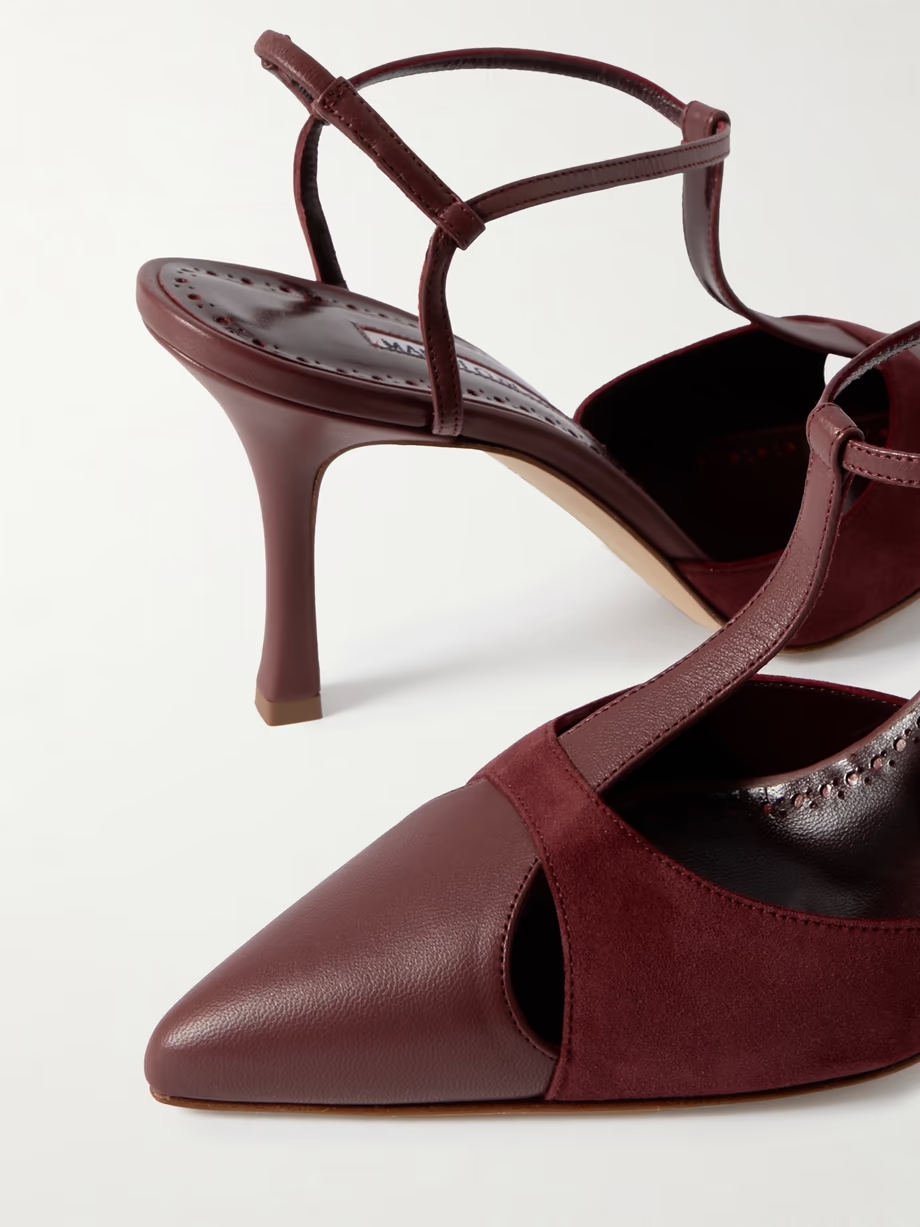 Turgimodhi 90 cutout leather and suede pumps Turgimodhi 90 cutout leather and suede pumps