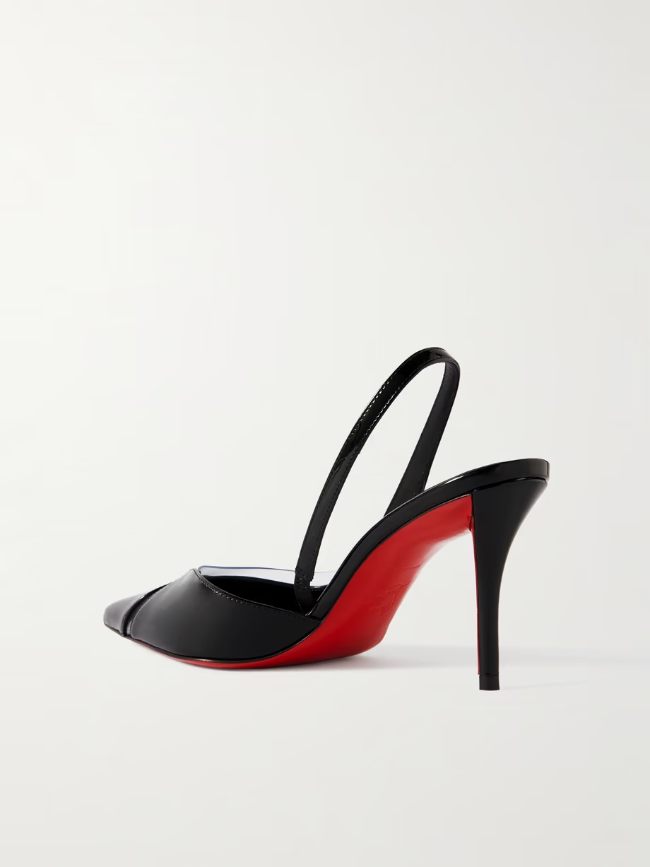 Posticha 80 patent-leather and PVC slingback pumps Posticha 80 patent-leather and PVC slingback pumps