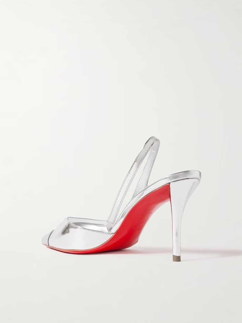 Posticha 80 metallic leather and PVC slingback pumps Posticha 80 metallic leather and PVC slingback pumps