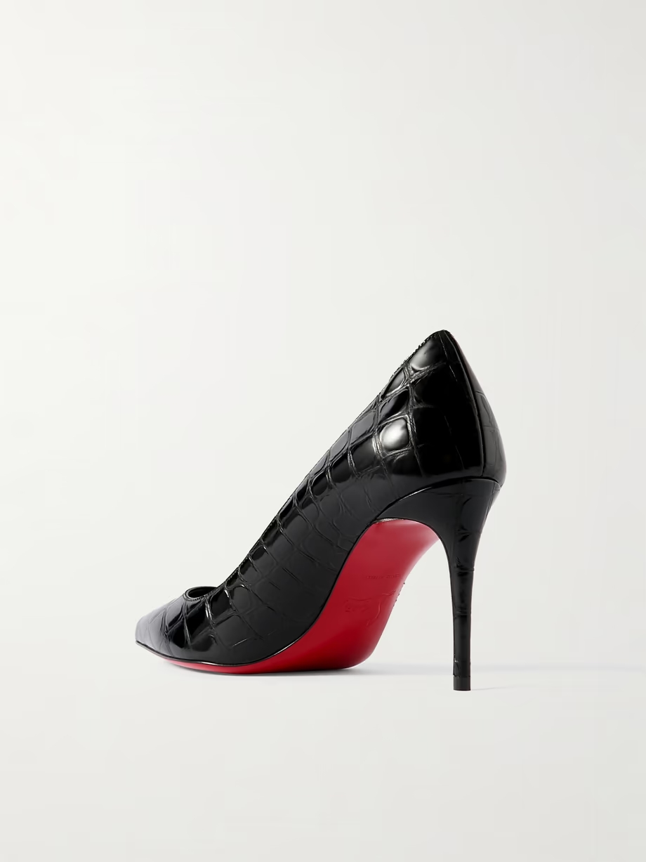 Croc-effect patent-leather pumps Croc-effect patent-leather pumps