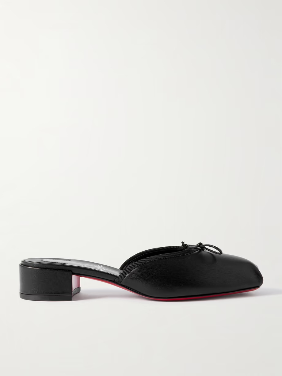 Mimiflirt 30 bow-embellished leather mules Mimiflirt 30 bow-embellished leather mules