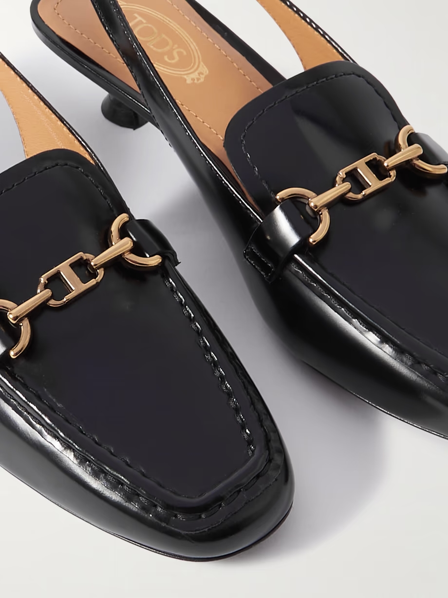 Morsetto embellished patent-leather slingback pumps Morsetto embellished patent-leather slingback pumps