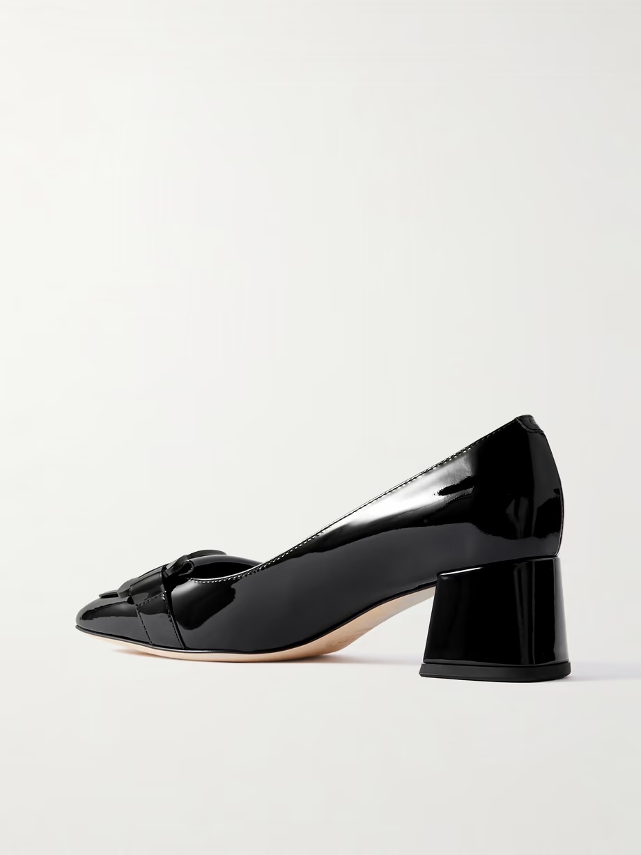 Embellished patent-leather pumps Embellished patent-leather pumps
