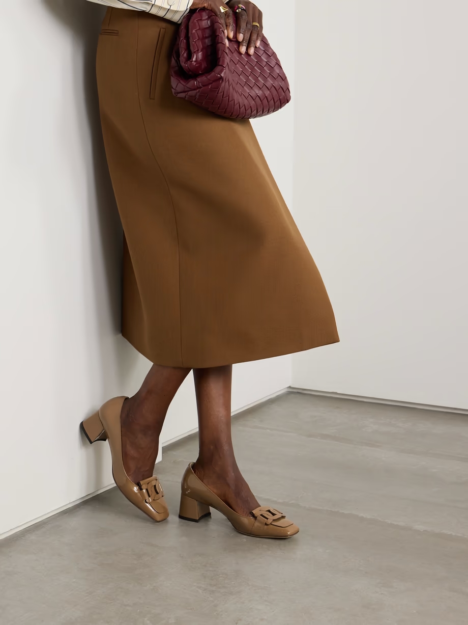 Embellished patent-leather pumps Embellished patent-leather pumps