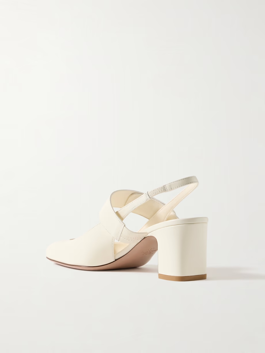VLOGO 60 embellished leather slingback pumps VLOGO 60 embellished leather slingback pumps
