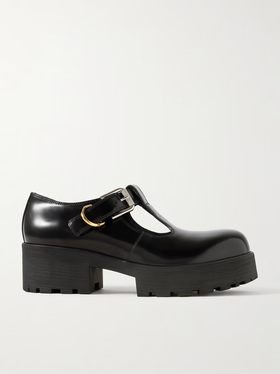 Voyou Baby leather platform Mary Jane pumps Voyou Baby leather platform Mary Jane pumps