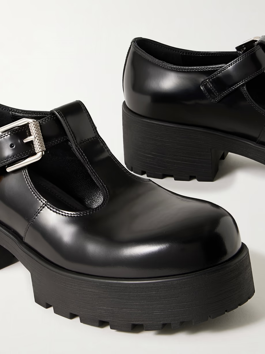 Voyou Baby leather platform Mary Jane pumps Voyou Baby leather platform Mary Jane pumps