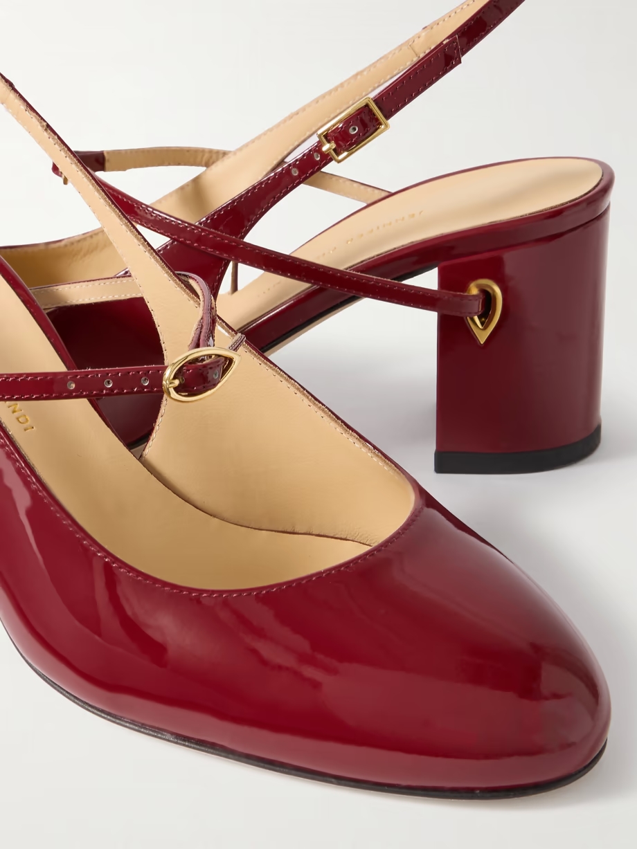 Mattia 65 patent-leather slingback pumps Mattia 65 patent-leather slingback pumps