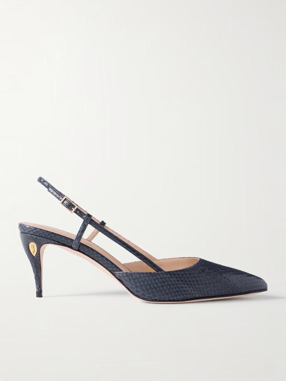 Mario 65 elaphe slingback pumps Mario 65 elaphe slingback pumps