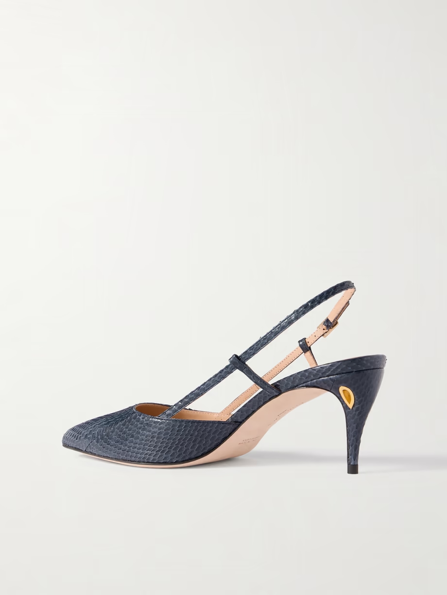 Mario 65 elaphe slingback pumps Mario 65 elaphe slingback pumps