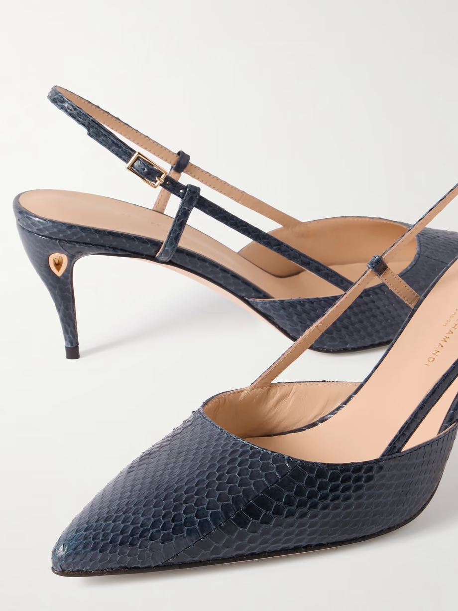 Mario 65 elaphe slingback pumps Mario 65 elaphe slingback pumps