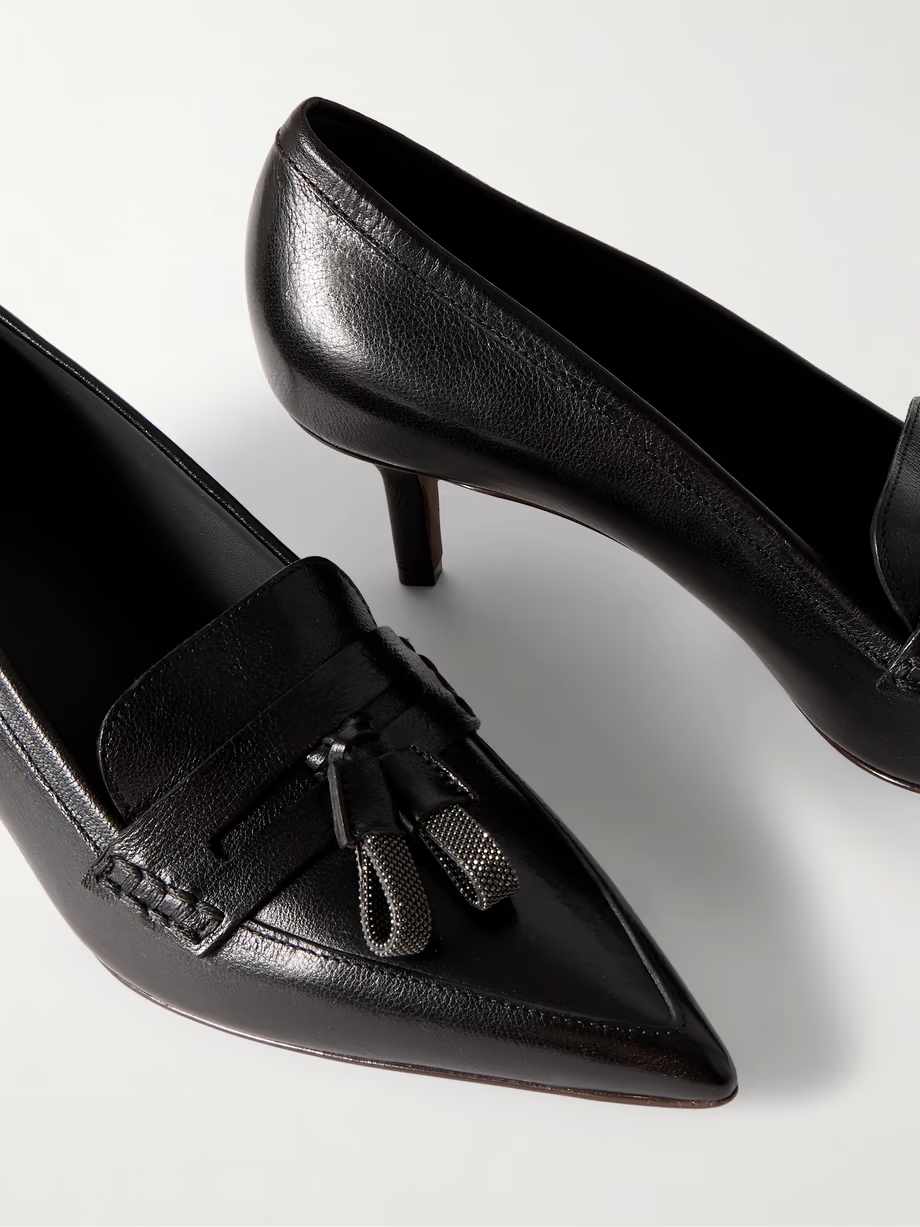 50 tasseled leather pumps 50 tasseled leather pumps