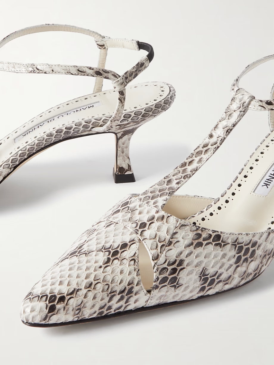 Turgimod 50 cutout elaphe slingback pumps Turgimod 50 cutout elaphe slingback pumps