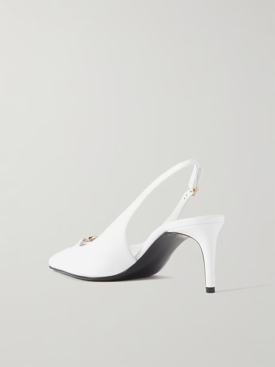 Lollo embellished leather slingback pumps Lollo embellished leather slingback pumps