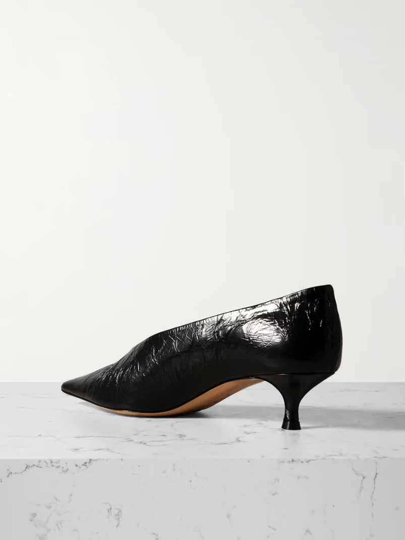 Babouche textured patent-leather pumps Babouche textured patent-leather pumps