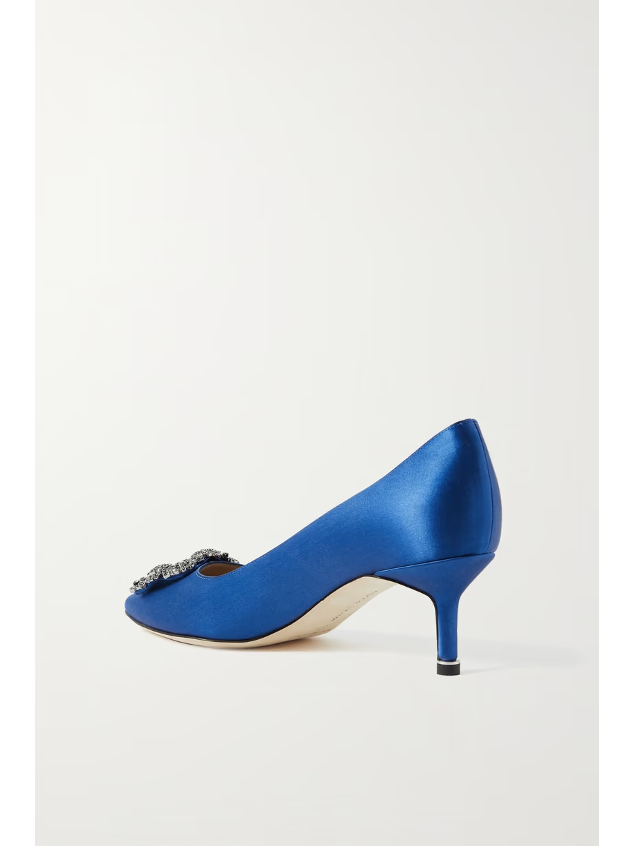 Hangisi 50 embellished satin pumps Hangisi 50 embellished satin pumps