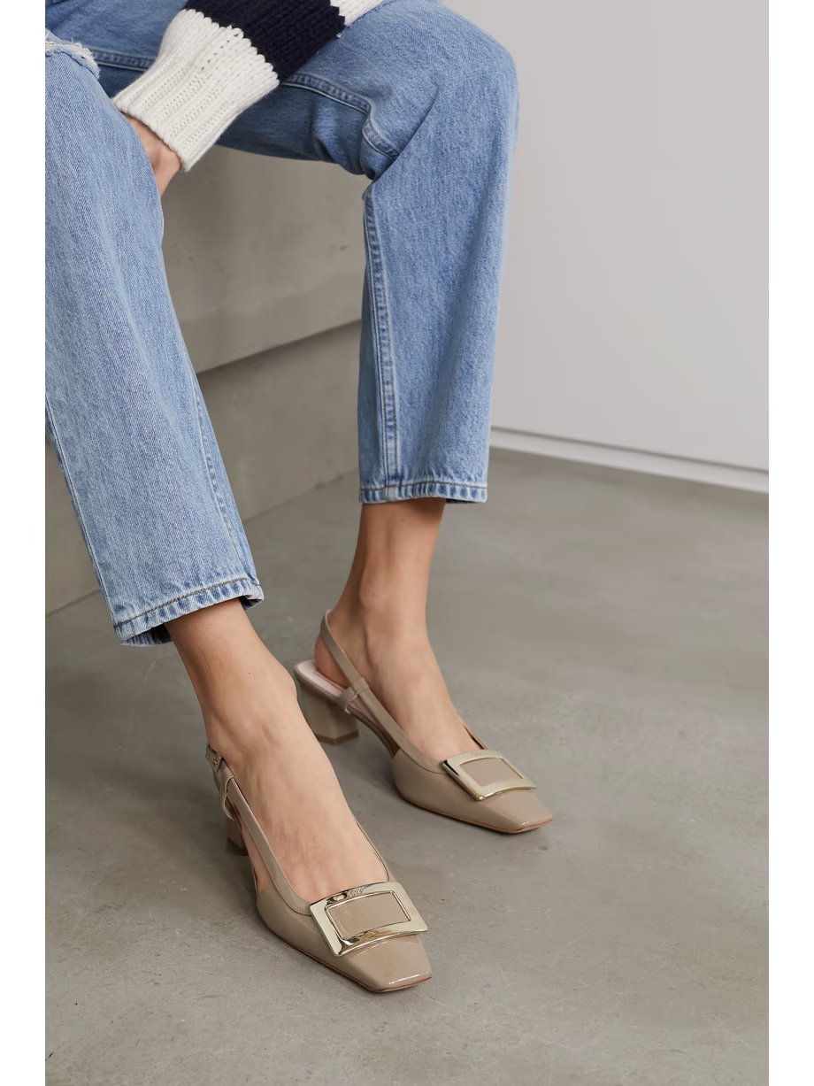 Belle Vivier patent-leather slingback pumps Belle Vivier patent-leather slingback pumps