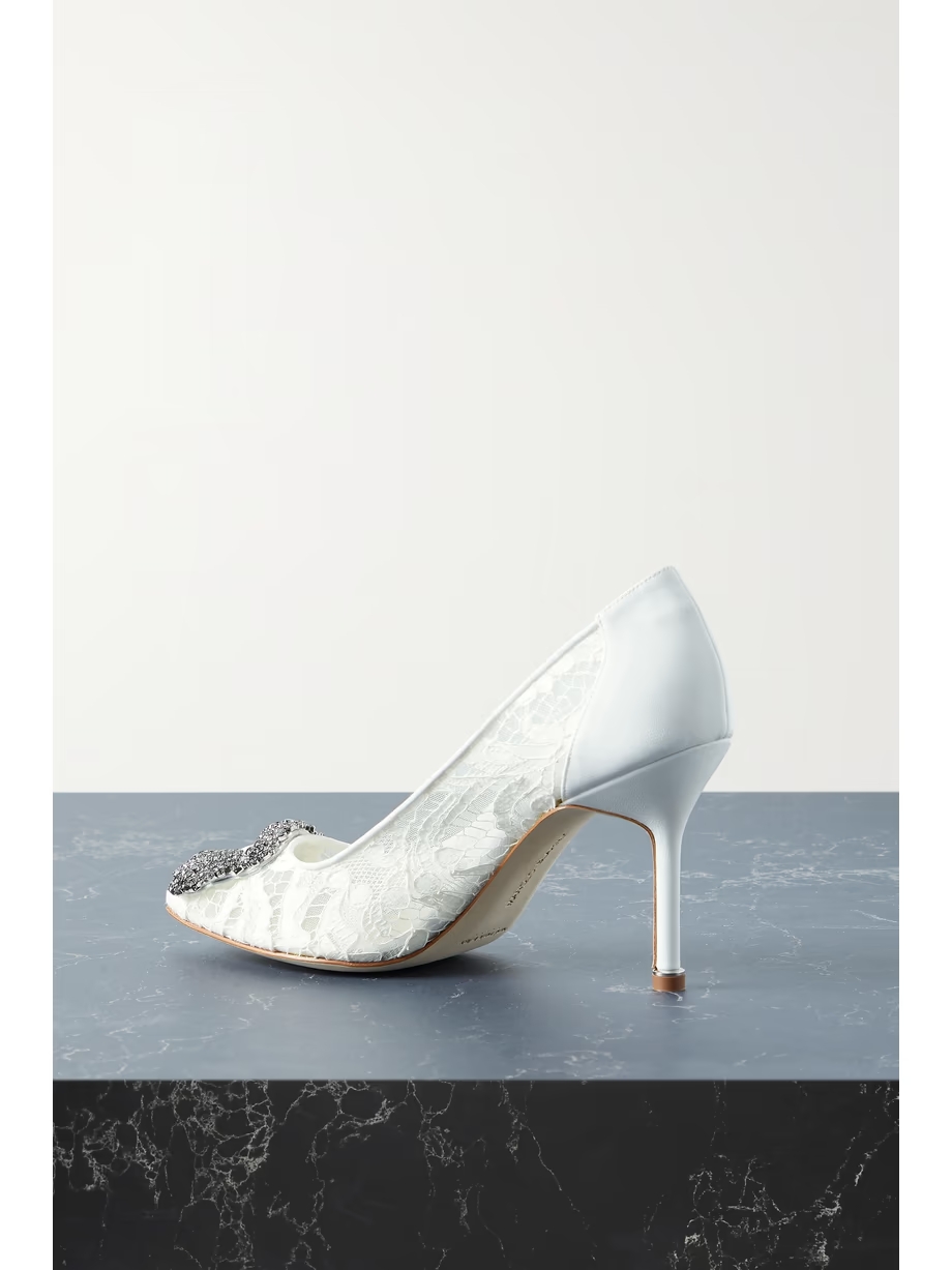 Hangisi 90 embellished corded lace pumps Hangisi 90 embellished corded lace pumps