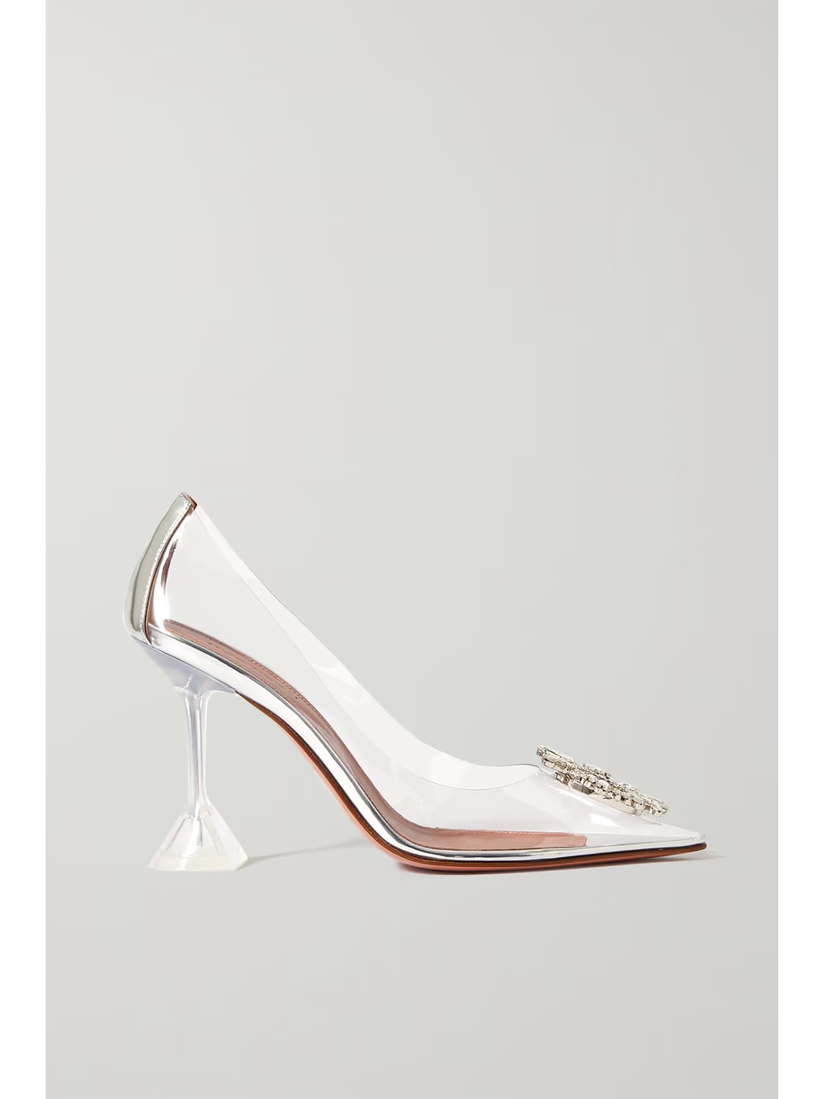 Begum crystal-embellished PVC pumps Begum crystal-embellished PVC pumps