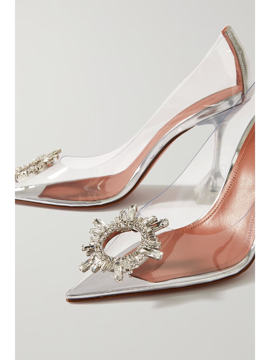 Begum crystal-embellished PVC pumps Begum crystal-embellished PVC pumps
