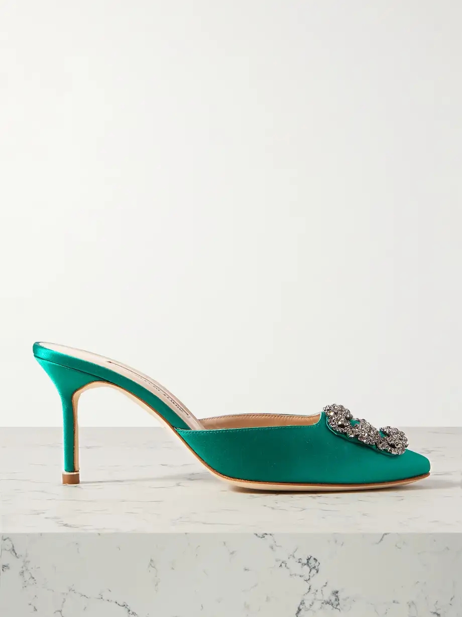 Hangisimu 70 embellished satin mules Hangisimu 70 embellished satin mules