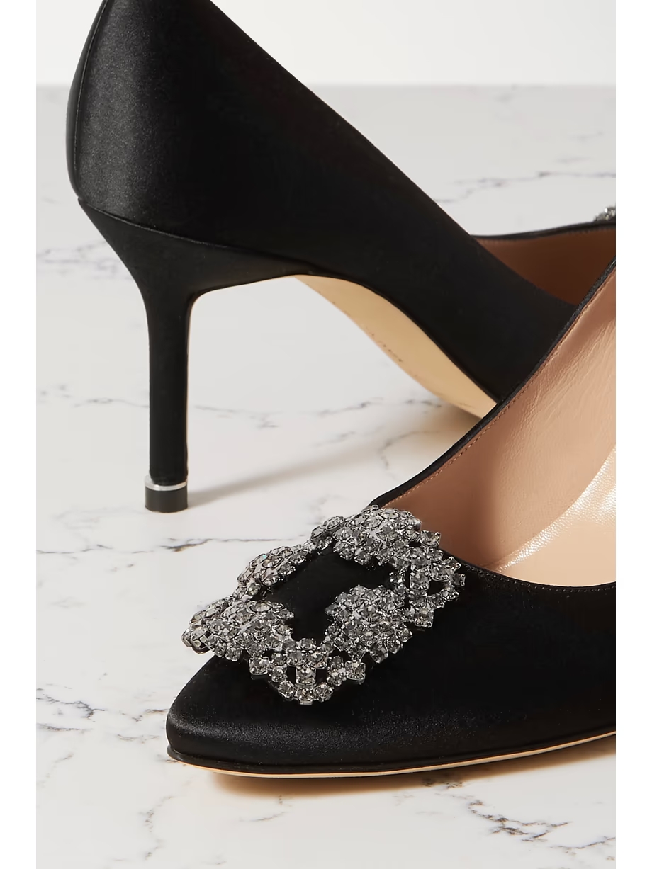 Hangisi 70 embellished satin pumps Hangisi 70 embellished satin pumps