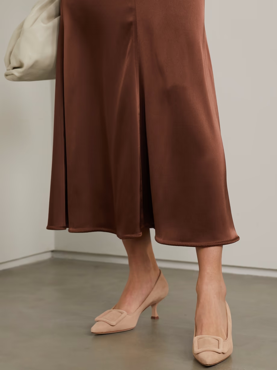 Maysale 50 buckled suede pumps Maysale 50 buckled suede pumps