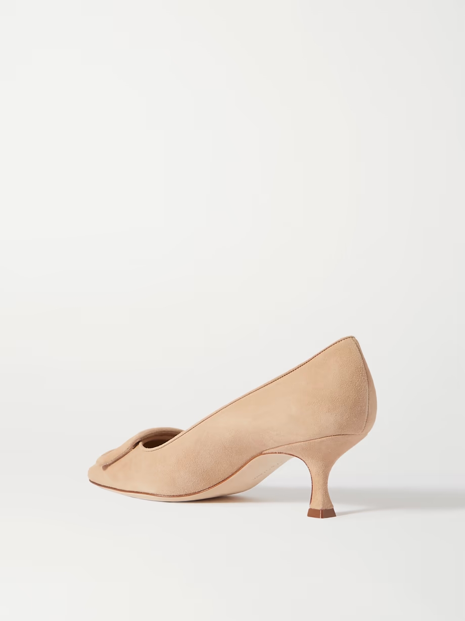Maysale 50 buckled suede pumps Maysale 50 buckled suede pumps