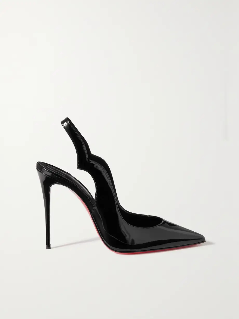 Hot Chick Sling 100 patent-leather slingback pumps Hot Chick Sling 100 patent-leather slingback pumps