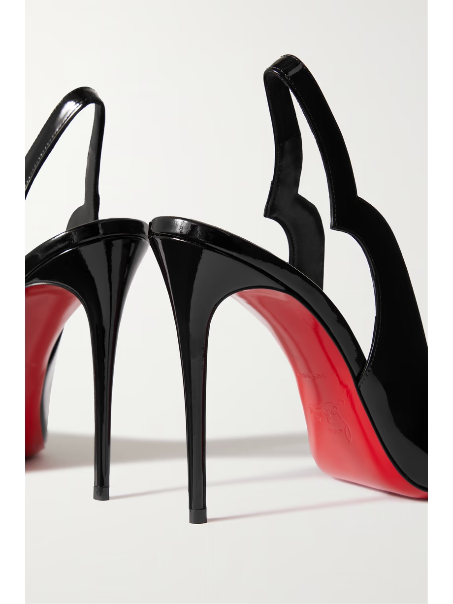 Hot Chick Sling 100 patent-leather slingback pumps Hot Chick Sling 100 patent-leather slingback pumps