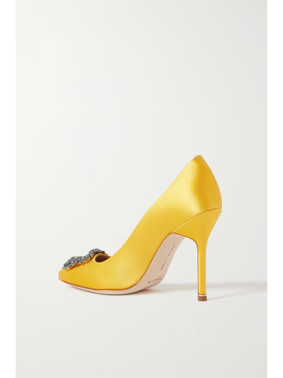 Hangisi 105 embellished satin pumps Hangisi 105 embellished satin pumps