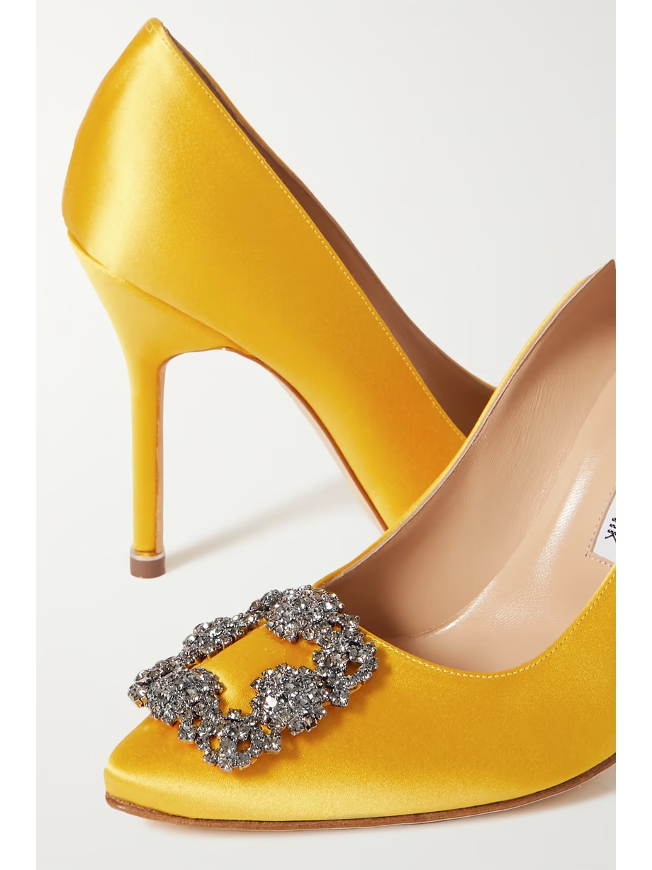 Hangisi 105 embellished satin pumps Hangisi 105 embellished satin pumps