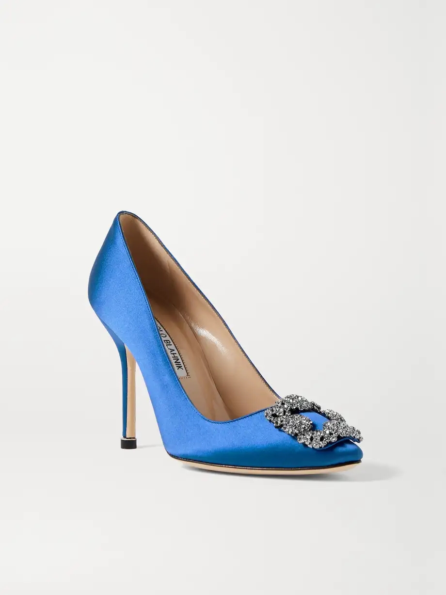 Hangisi 105 embellished satin pumps Hangisi 105 embellished satin pumps