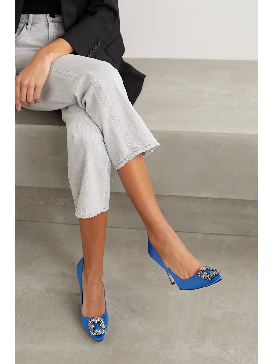 Hangisi 105 embellished satin pumps Hangisi 105 embellished satin pumps