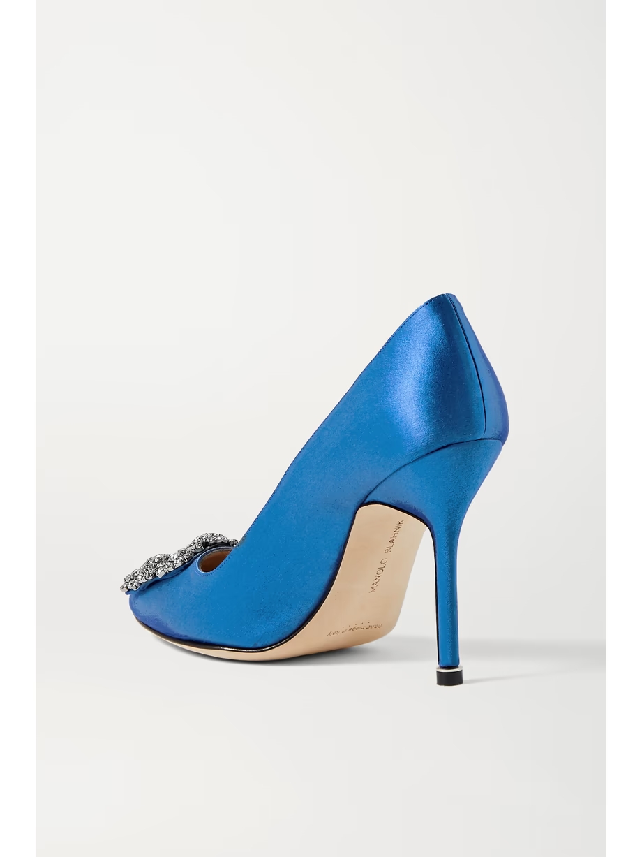 Hangisi 105 embellished satin pumps Hangisi 105 embellished satin pumps