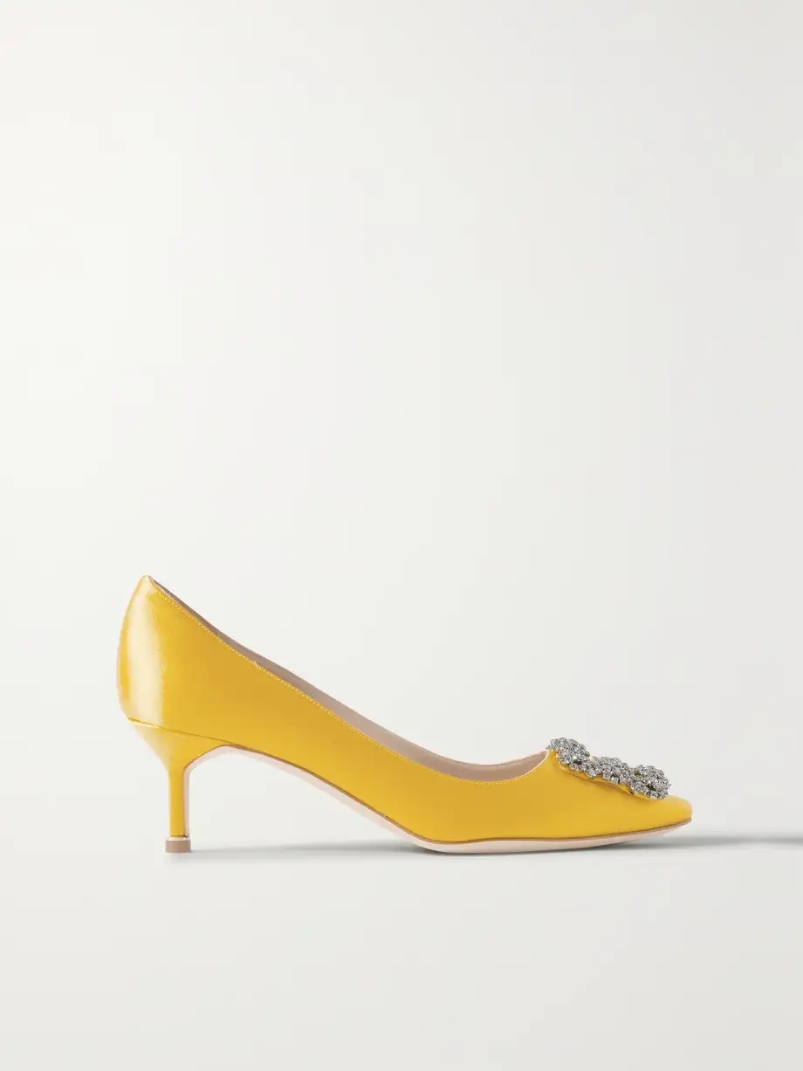 Hangisi 50 embellished satin pumps Hangisi 50 embellished satin pumps