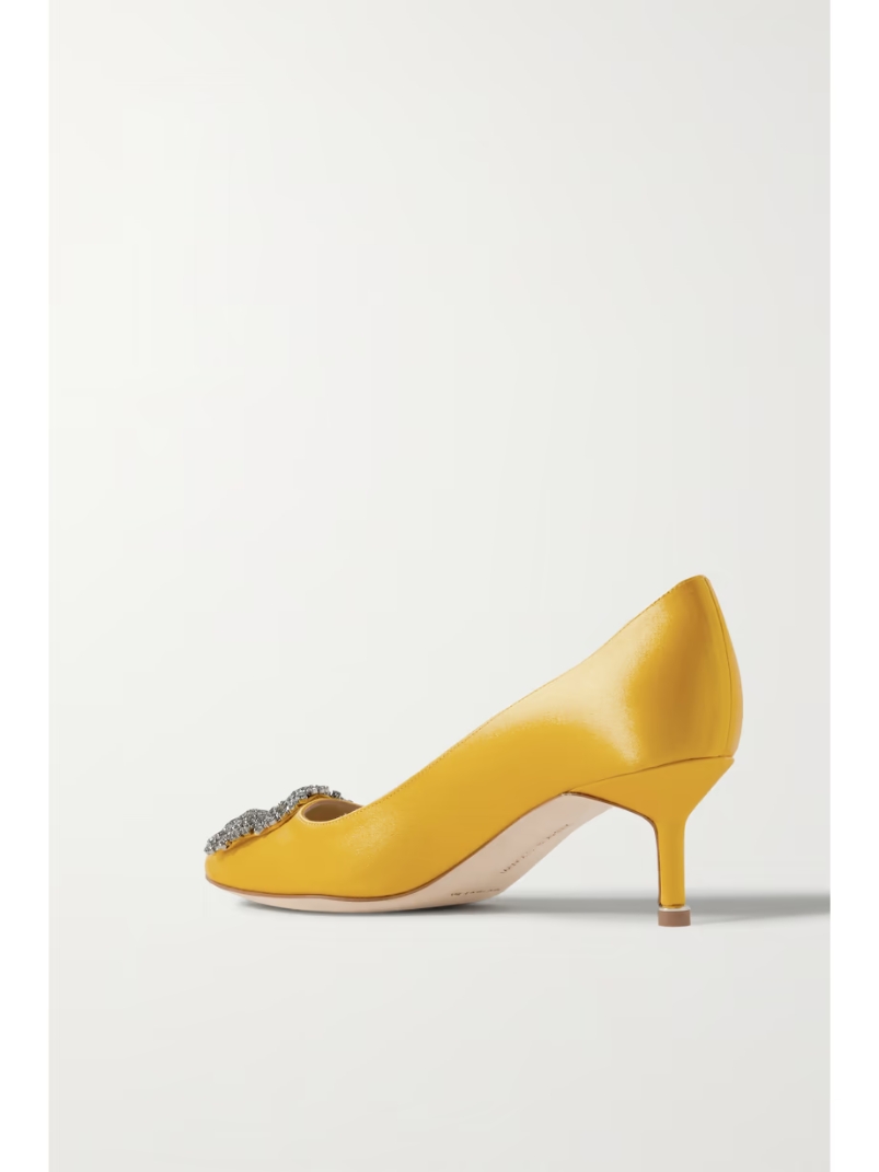 Hangisi 50 embellished satin pumps Hangisi 50 embellished satin pumps