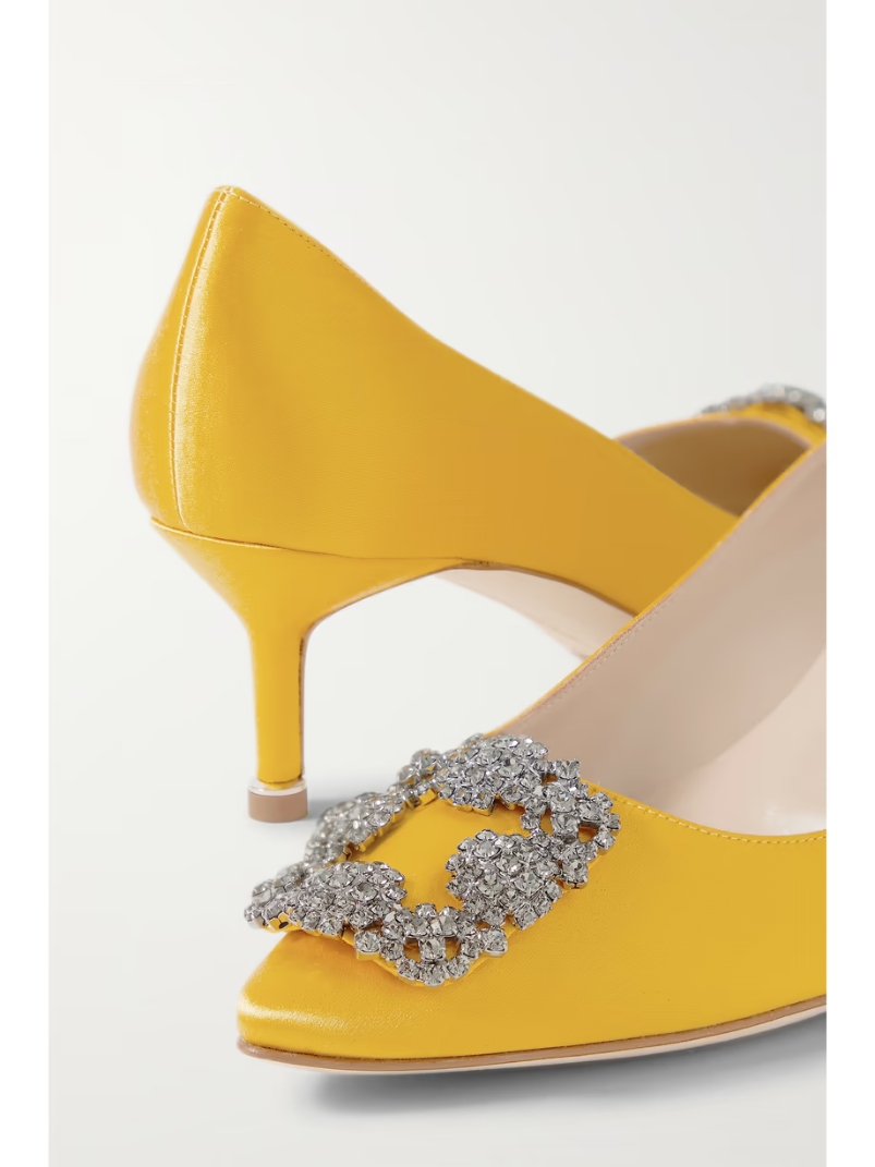 Hangisi 50 embellished satin pumps Hangisi 50 embellished satin pumps