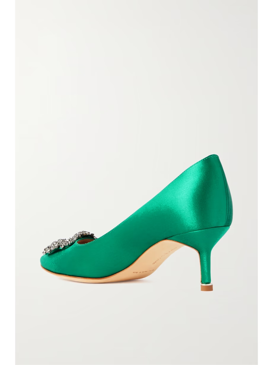 Hangisi 50 embellished satin pumps Hangisi 50 embellished satin pumps