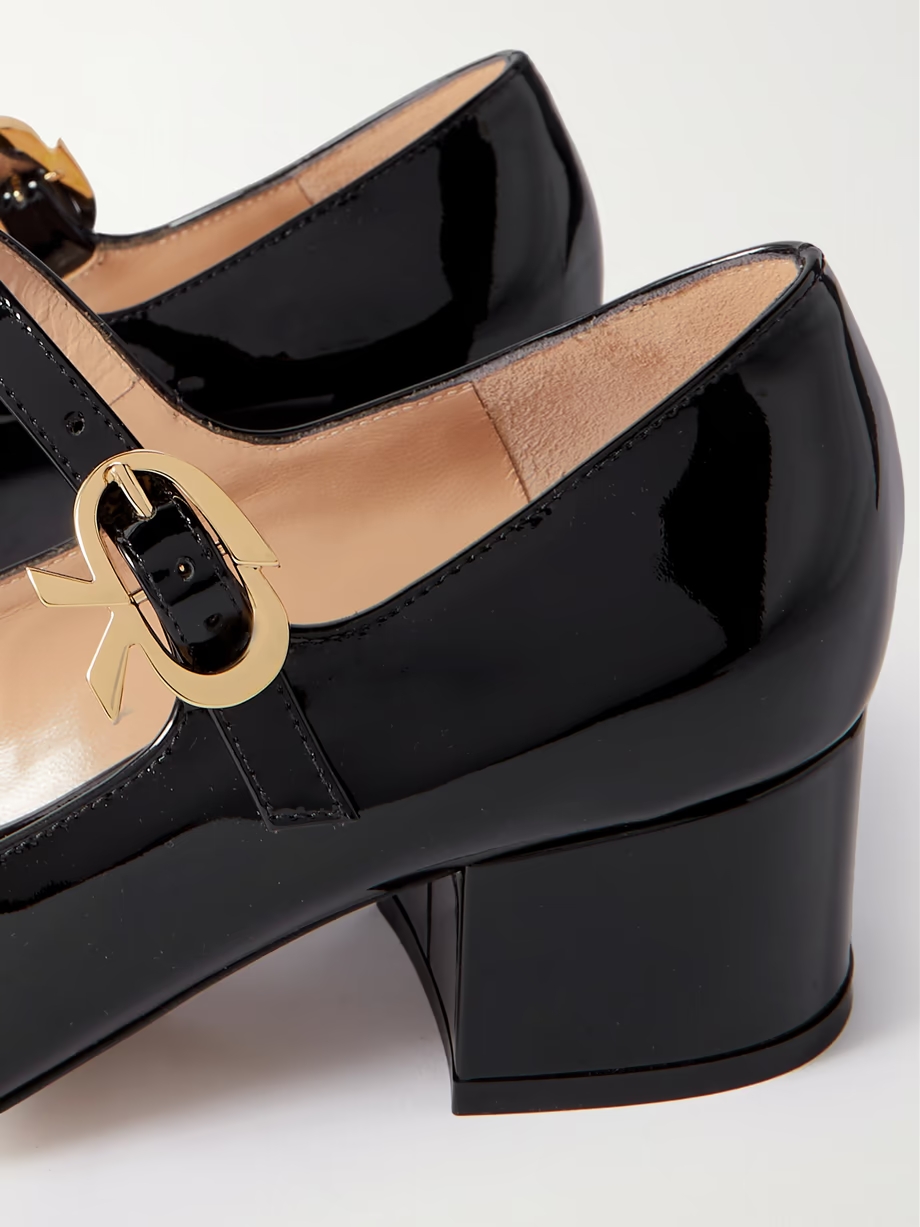 45 patent-leather Mary Jane pumps 45 patent-leather Mary Jane pumps